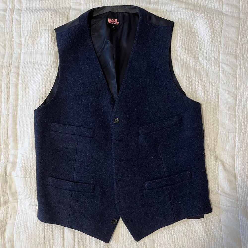 Navy Wool J. Crew Waistcoat/Vest